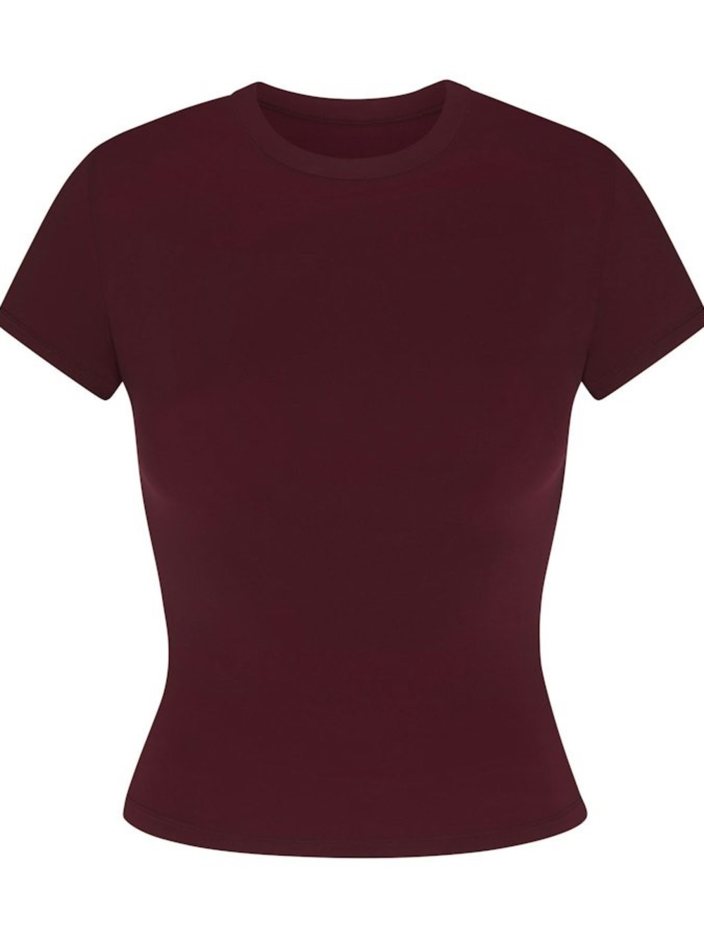 SKIMS Women's Short Sleeve Crewneck Tee - Burgundy Plum